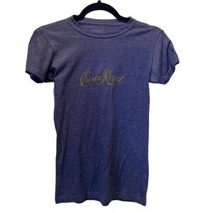 Crown Royal Women’s Purple Gold Fitted T Shirt Size Small
